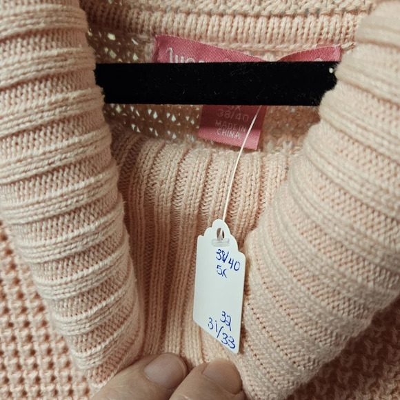 Woman within size 38/40 peach waffle sweater - Picture 4 of 5